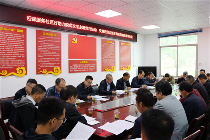 财信担保公司“担保服务社区行”助力脱贫攻坚主题党日活动走进平利老县镇蒋家坪村