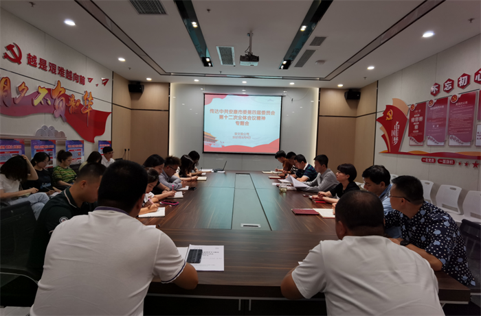 安文投公司传达贯彻市委四届十二次全会精神