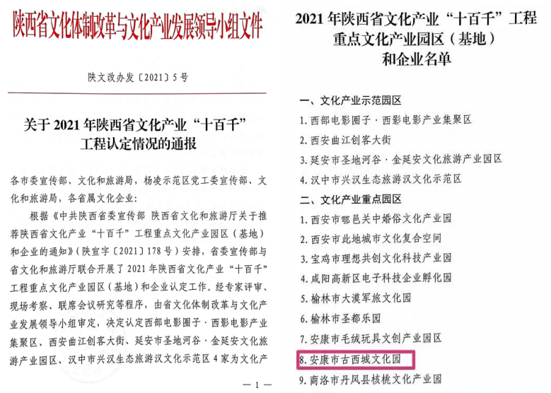 【要闻】喜讯!古西城文化园被评为省级文化产业重点园区