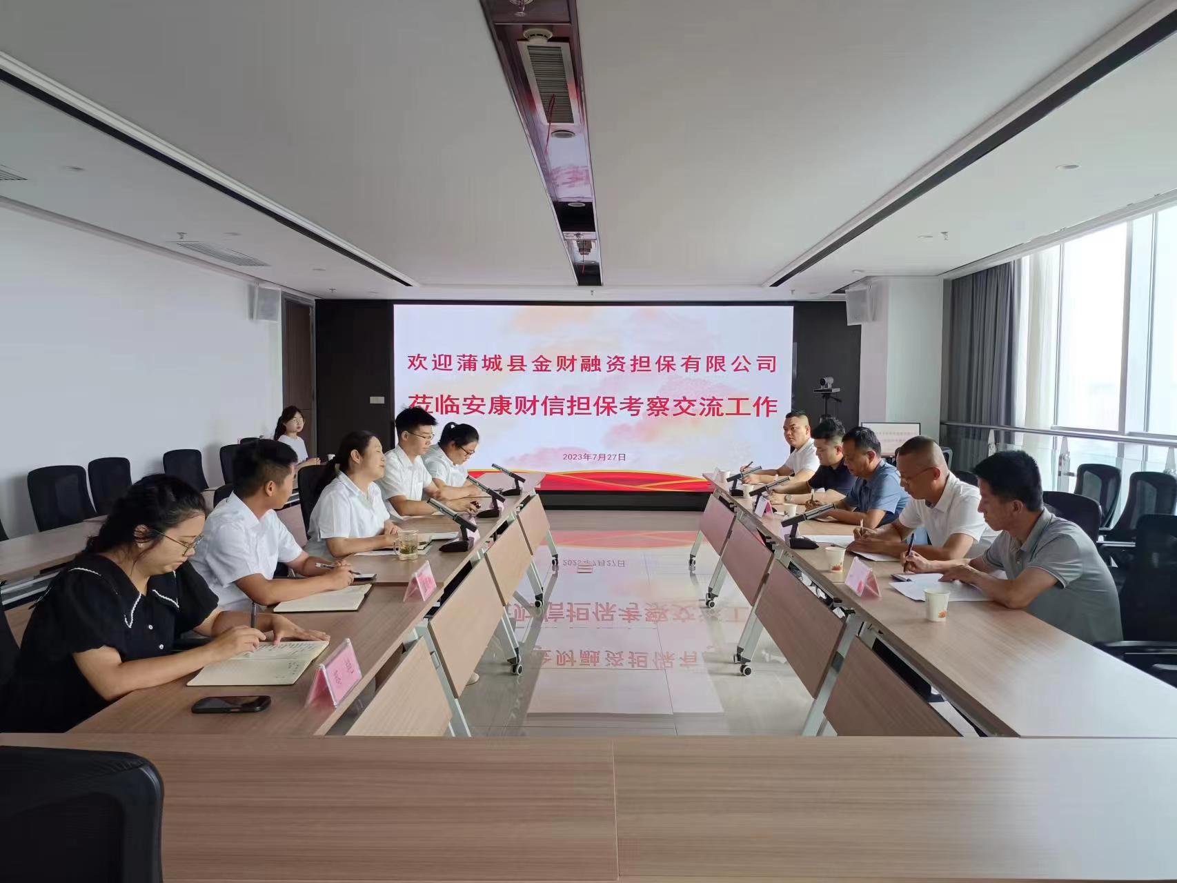 蒲城担保来安康财信担保考察交流工作